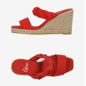 Espadrille with wedge made of cotton canvas